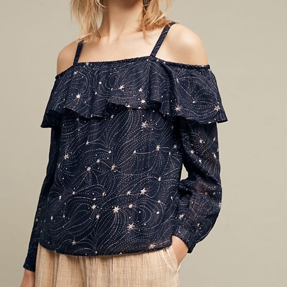 Anthropologie Tops - Anthro Floreat Starlit Blouse